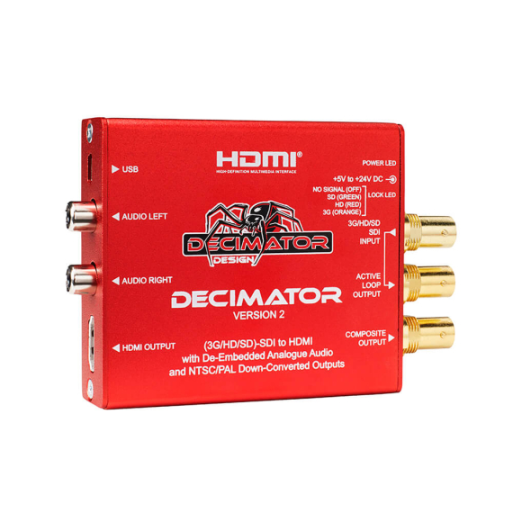 【Decimator Design】DECIMATOR 2 SDI to HDMI with NTSC/PAL DownScaler Converter