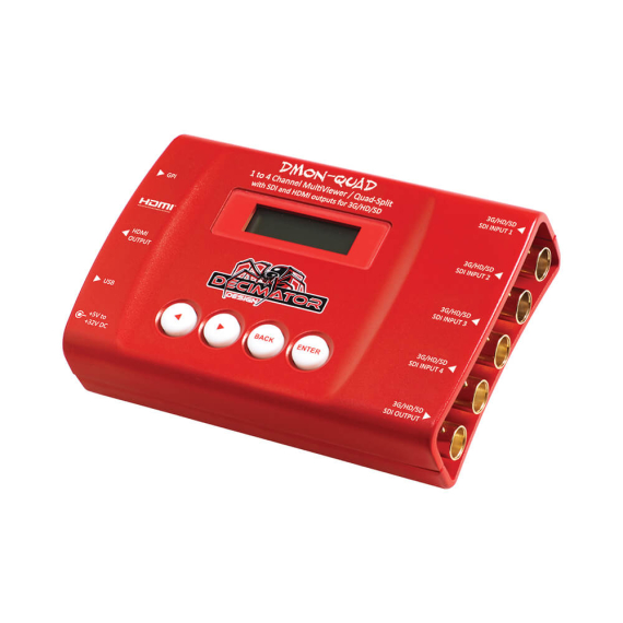 【Decimator Design】DMON-QUAD 4-Channel SDI MultiViewer