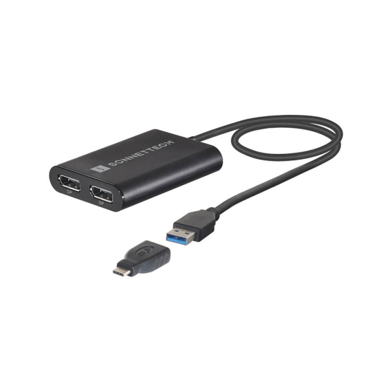 【Sonnet Technologies】DisplayLink Dual DisplayPort Adapter for M1 and M2 Macs