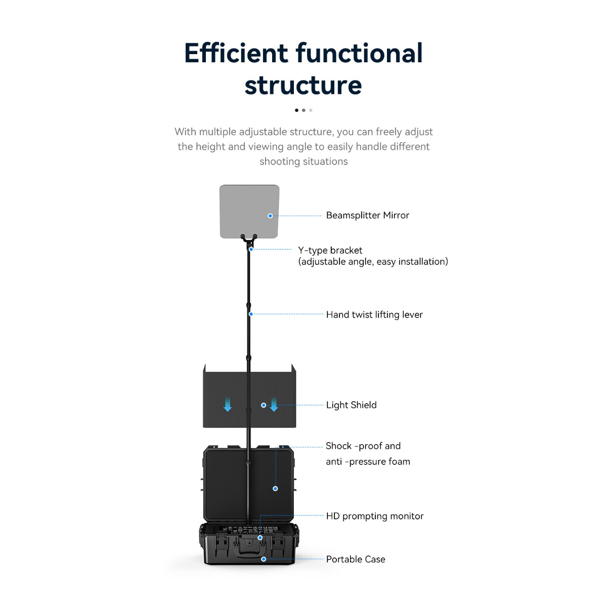 【Desview】TP200 17'' Portable Teleprompter