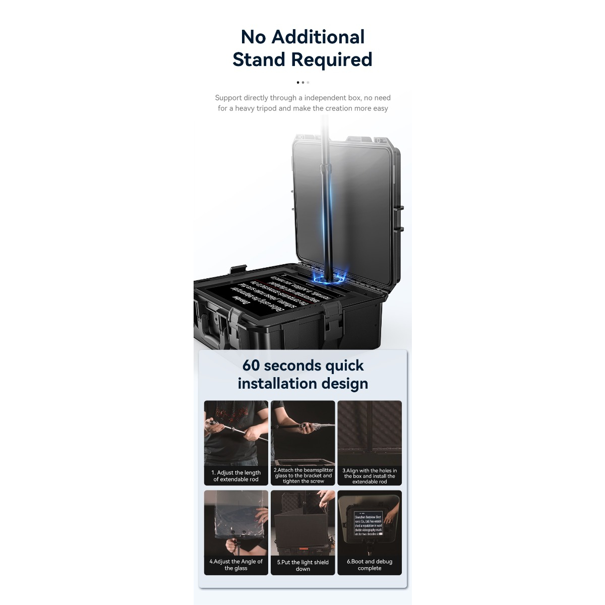 【Desview】TP200 17'' Portable Teleprompter