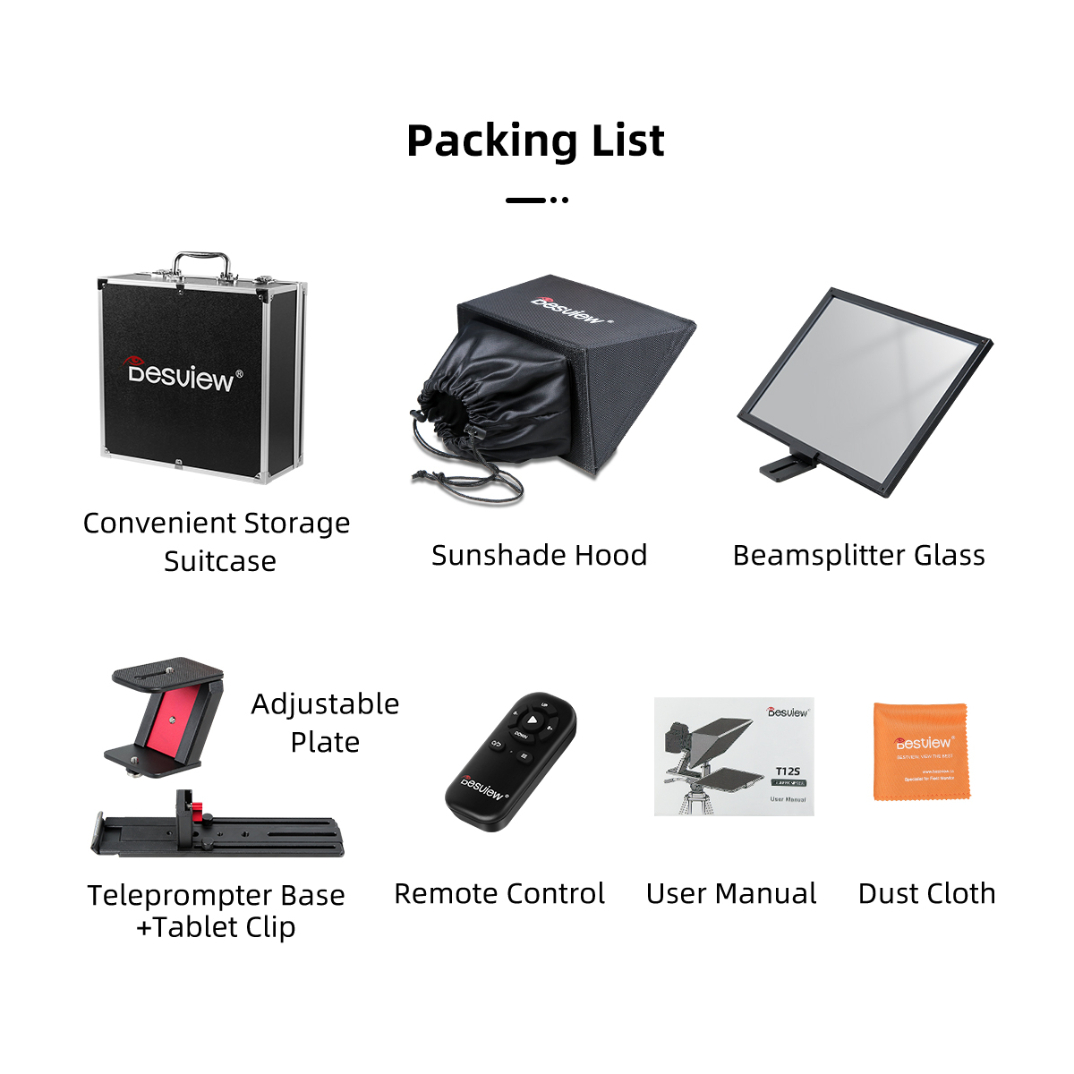 【Desview】T12S Smartphone/tablet Portable Teleprompter
