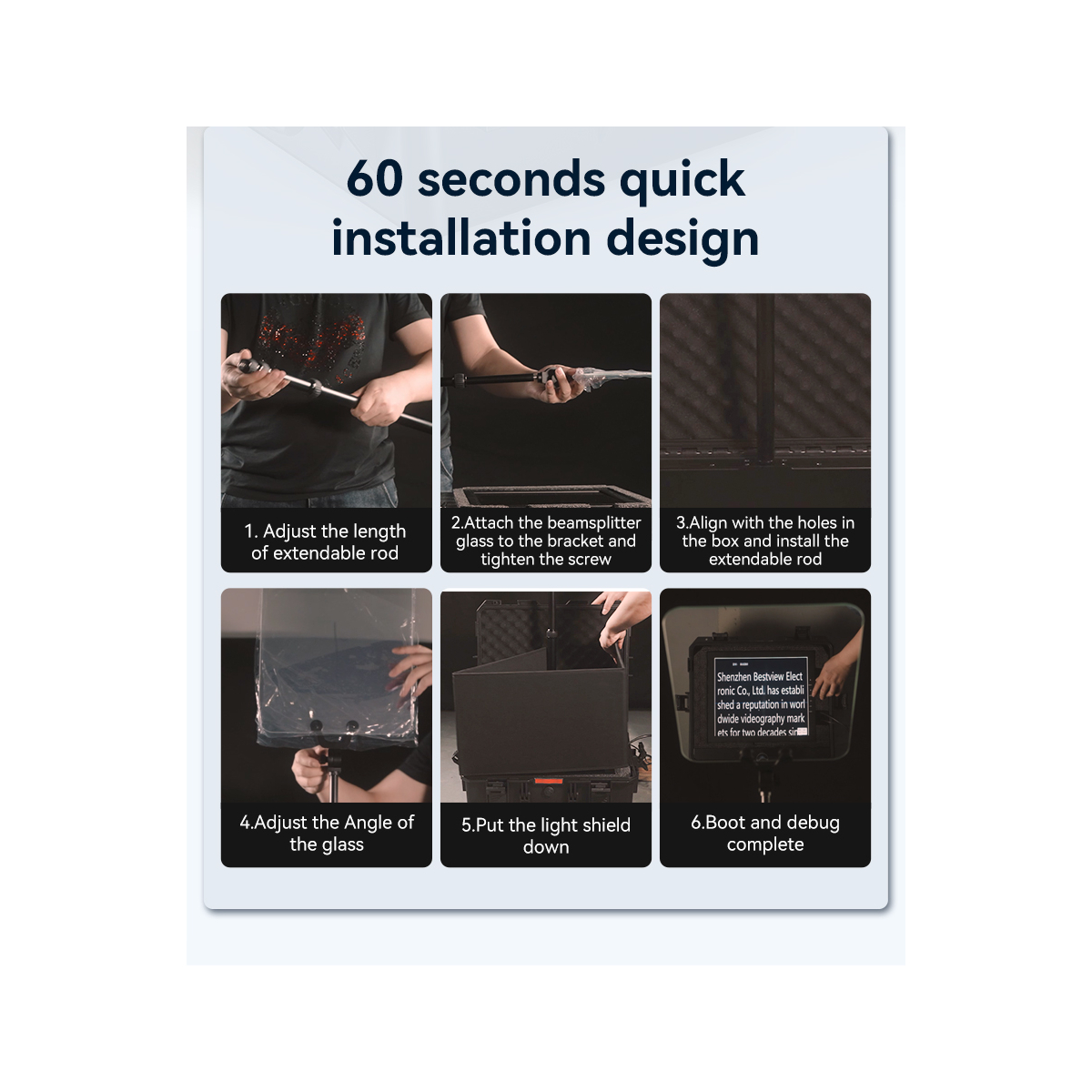 【Desview】TP300 19'' Portable Teleprompter