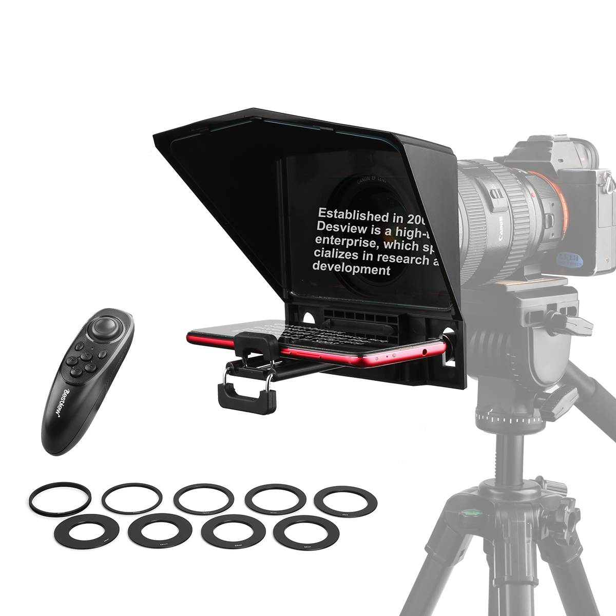 【Desview】T2 Smartphone/tablet Portable Teleprompter