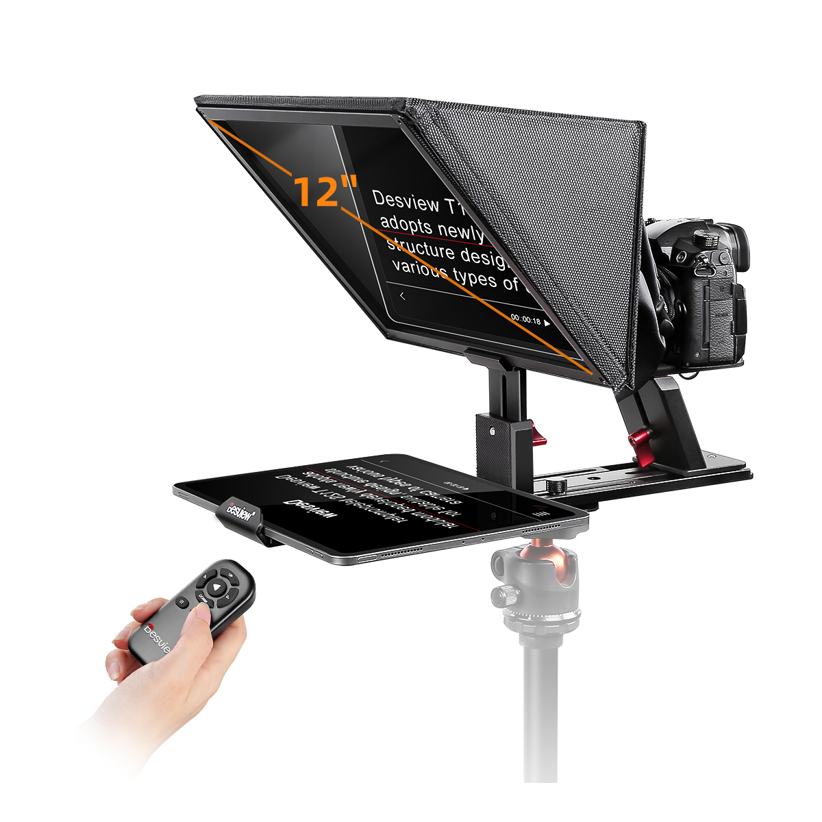 【Desview】T12S Smartphone/tablet Portable Teleprompter