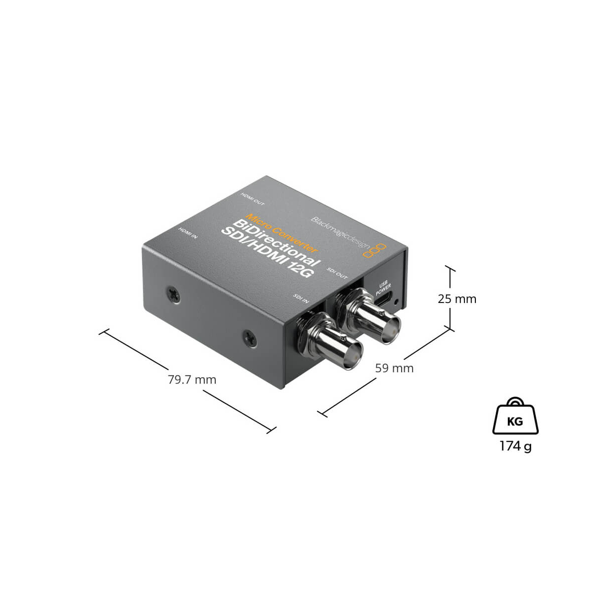 【Blackmagic Design】Micro Converter - BiDirectional SDI/HDMI 12G wPSU
