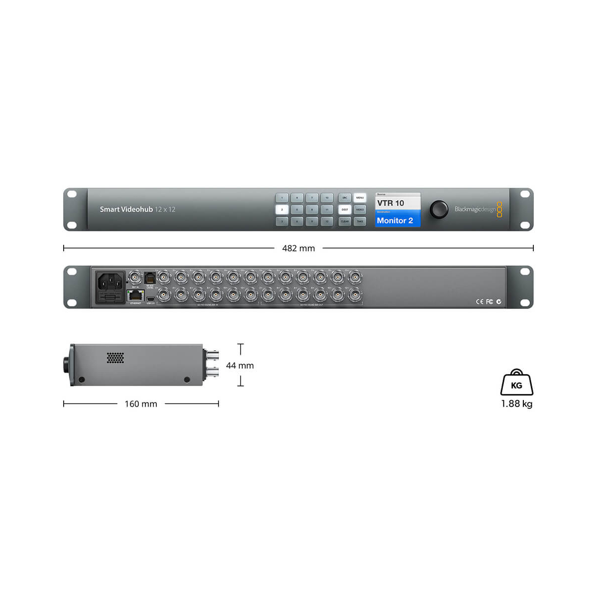【Blackmagic Design】Smart Videohub 12x12
