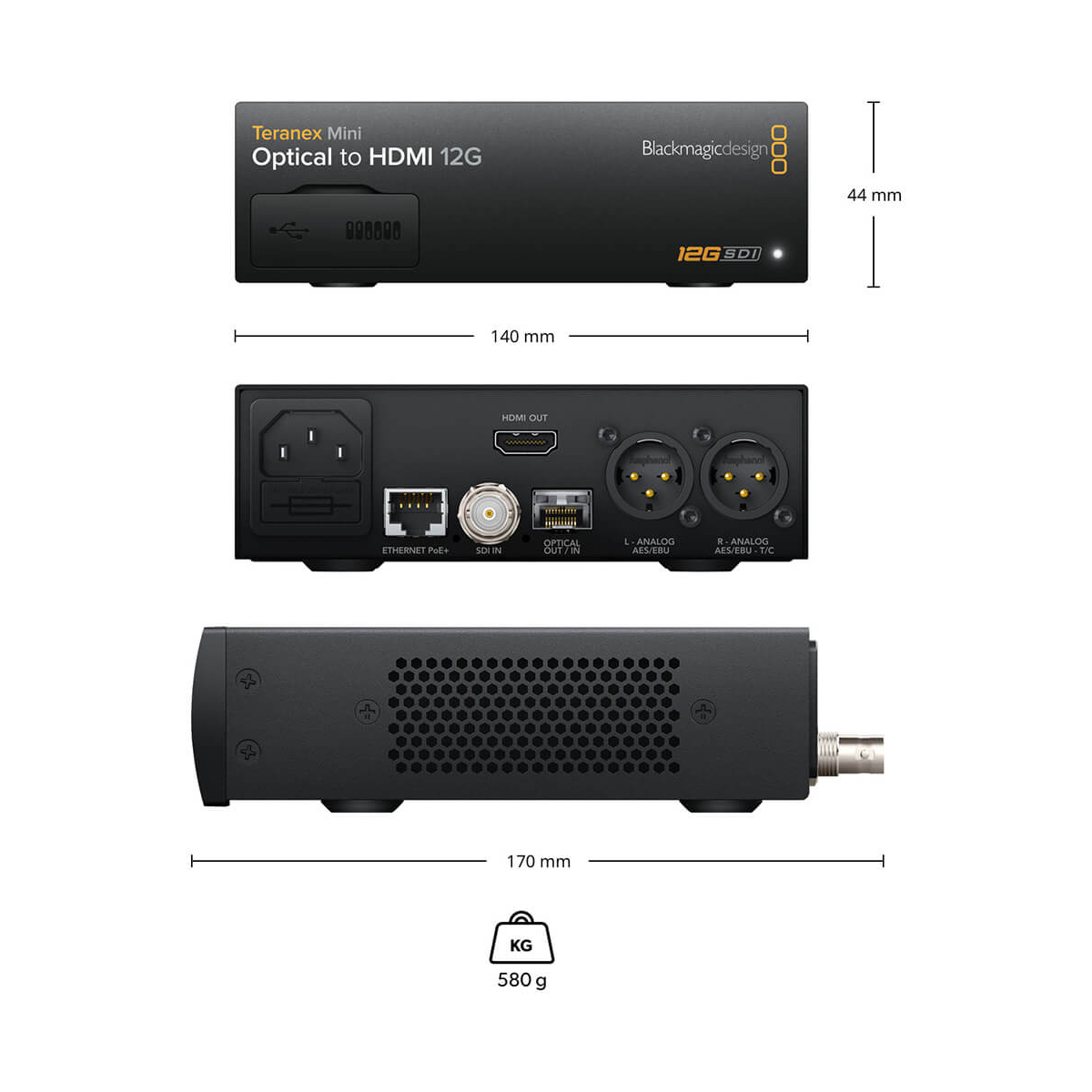【Blackmagic Design】Teranex Mini - Optical to HDMI 12G