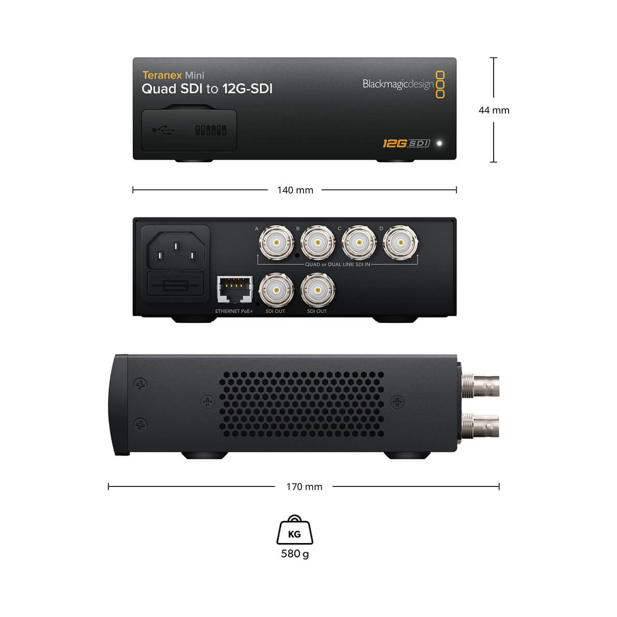 【Blackmagic Design】Teranex Mini - Quad SDI to 12G-SDI
