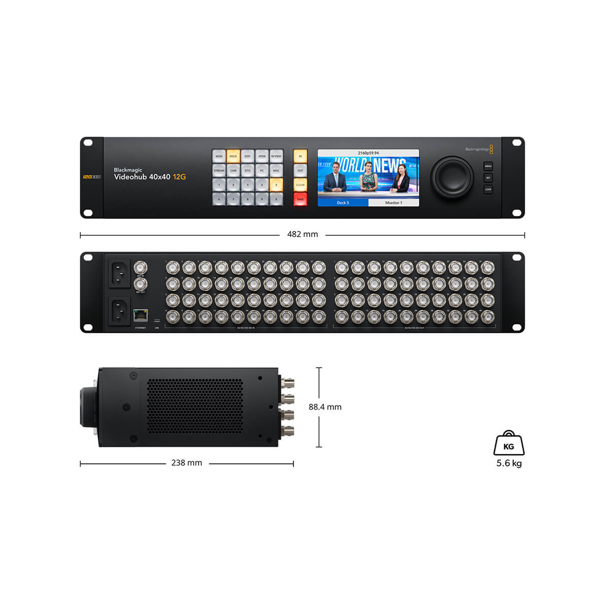 【Blackmagic Design】Videohub 40x40 12G