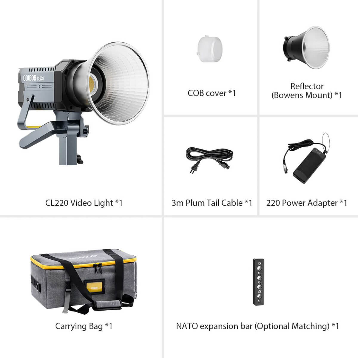 【Colbor】CL220 220W Bi-Color COB LED Video Light