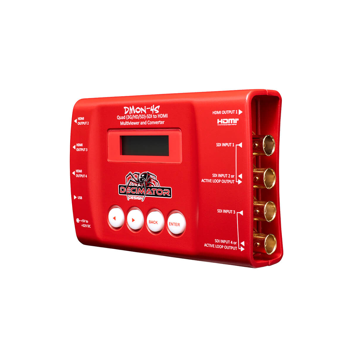 【Decimator Design】DMON-4S Quad SDI to HDMI Converter with MulitViewer