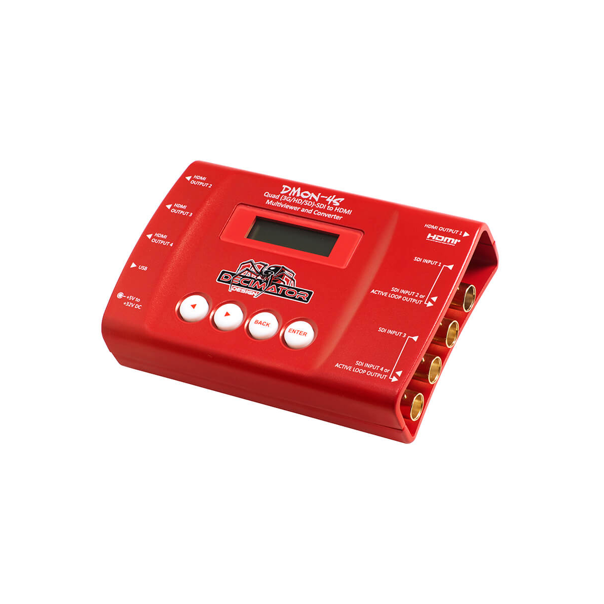 【Decimator Design】DMON-4S Quad SDI to HDMI Converter with MulitViewer