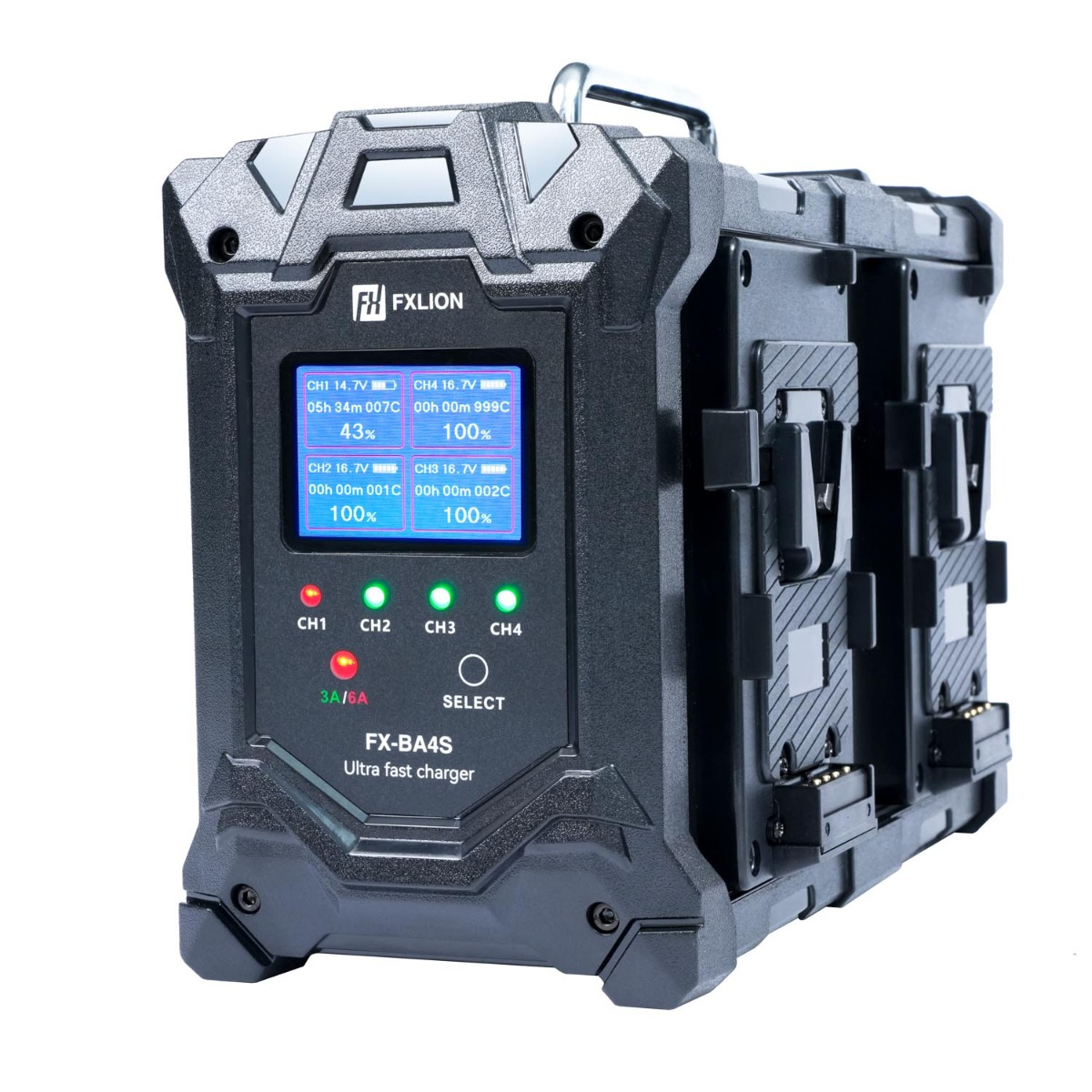 【Fxlion】4-Channel Dual Current Fast Charger ¡V 16.8V