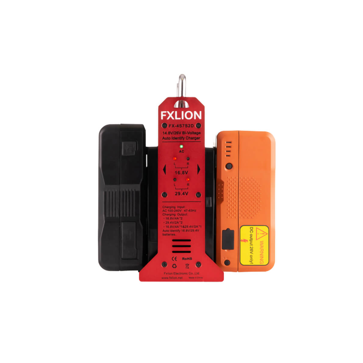 【Fxlion】FX-4S7S2D Dual-Channel Automatic Voltage V-Mount Charger 
