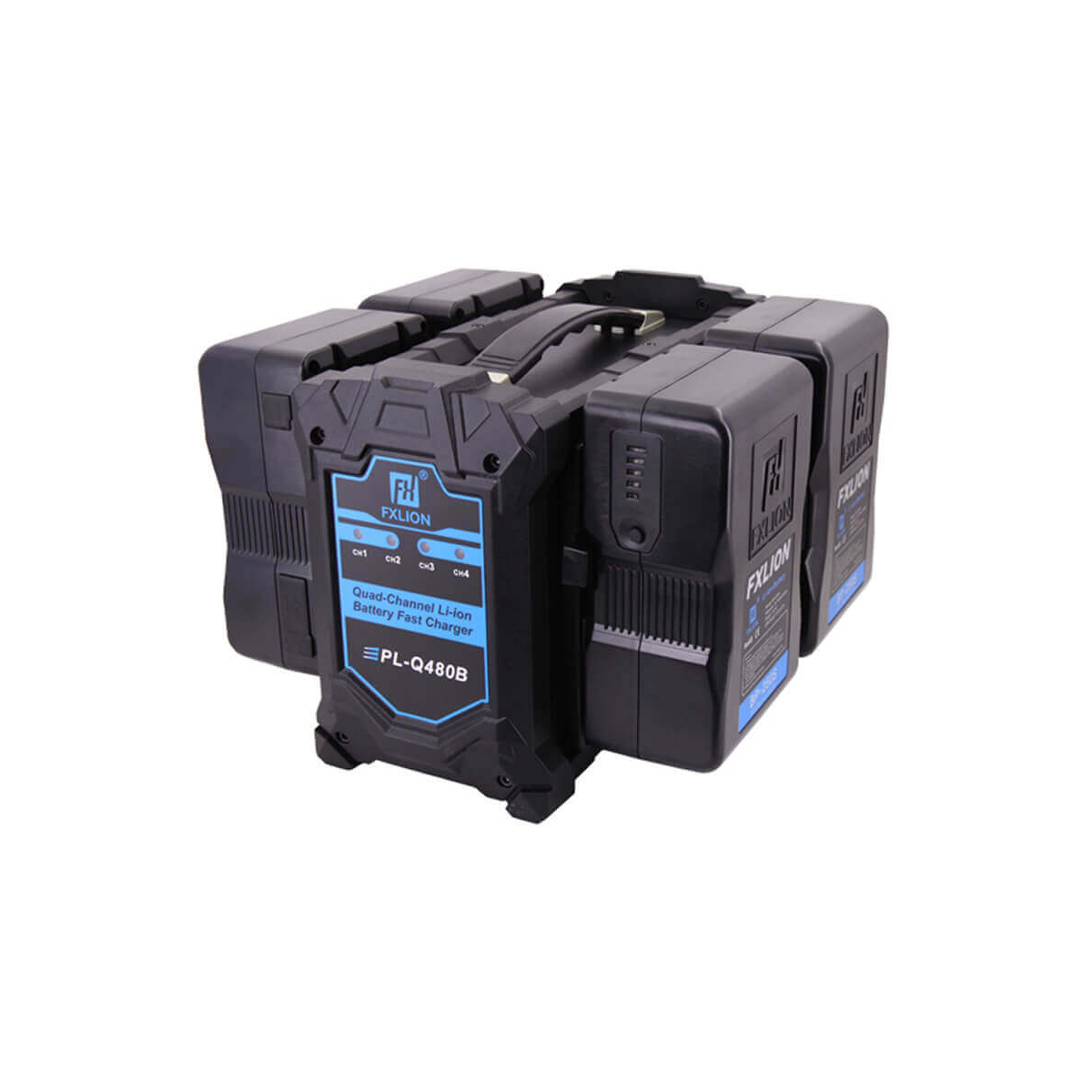 【Fxlion】PL-Q480B 4-Channel V-Mount Fast Charger
