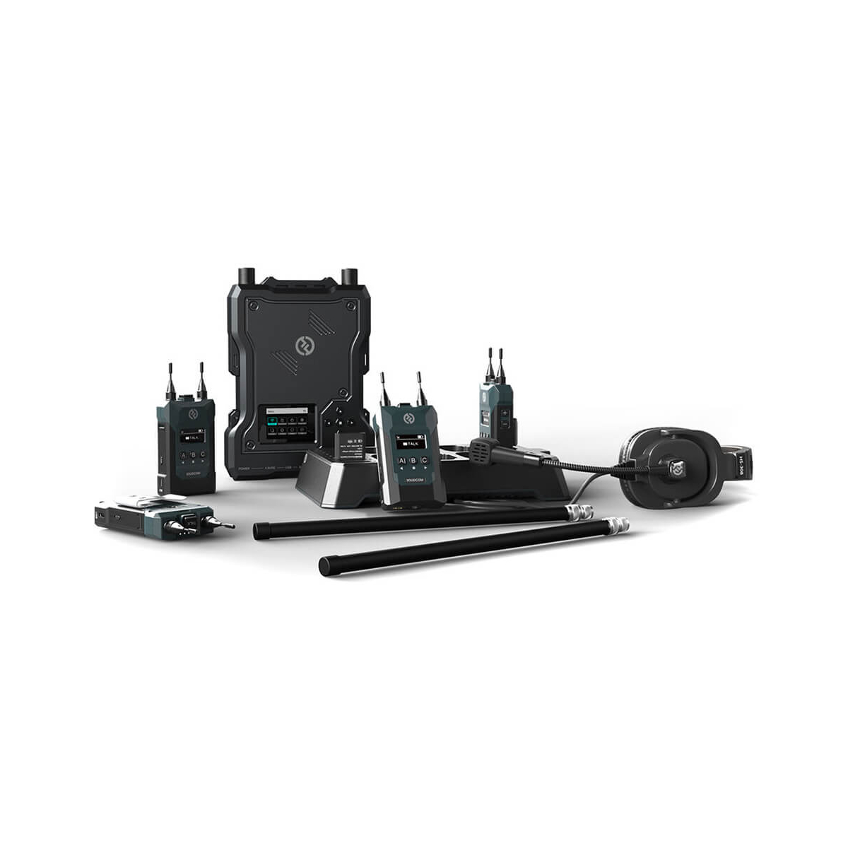 【Hollyland】Solidcom M1 Full-Duplex Wireless Intercom System with 4 Headsets