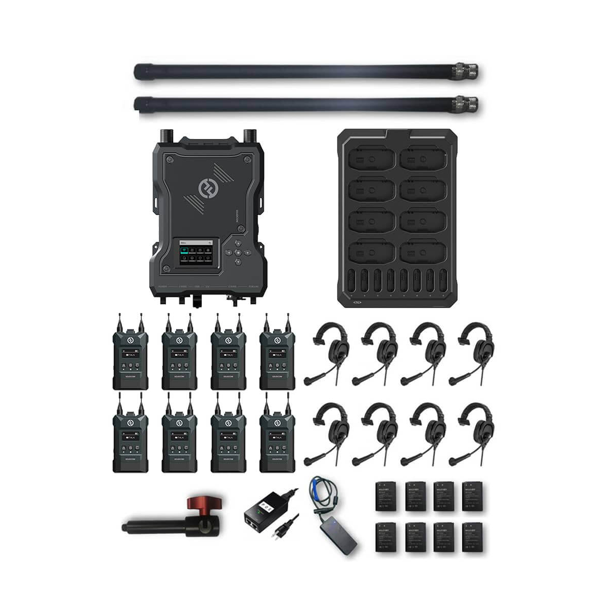 【Hollyland】Solidcom M1 Full-Duplex Wireless Intercom System with 8 Headsets