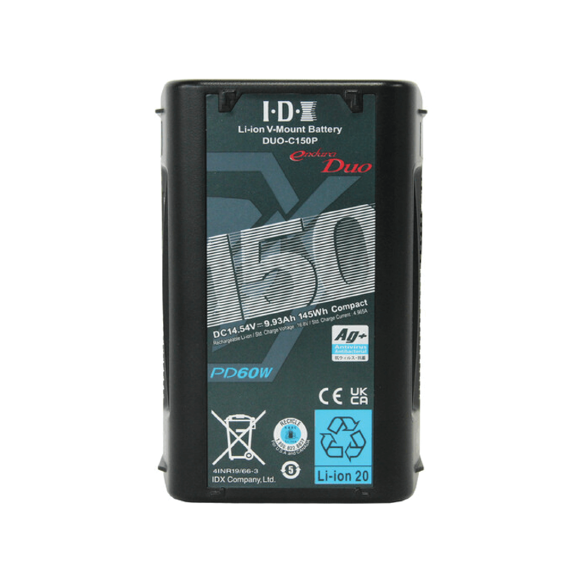 【IDX】145Wh High-Load Li-Ion V-Mount Battery with 2 D-Tap and USB-PD