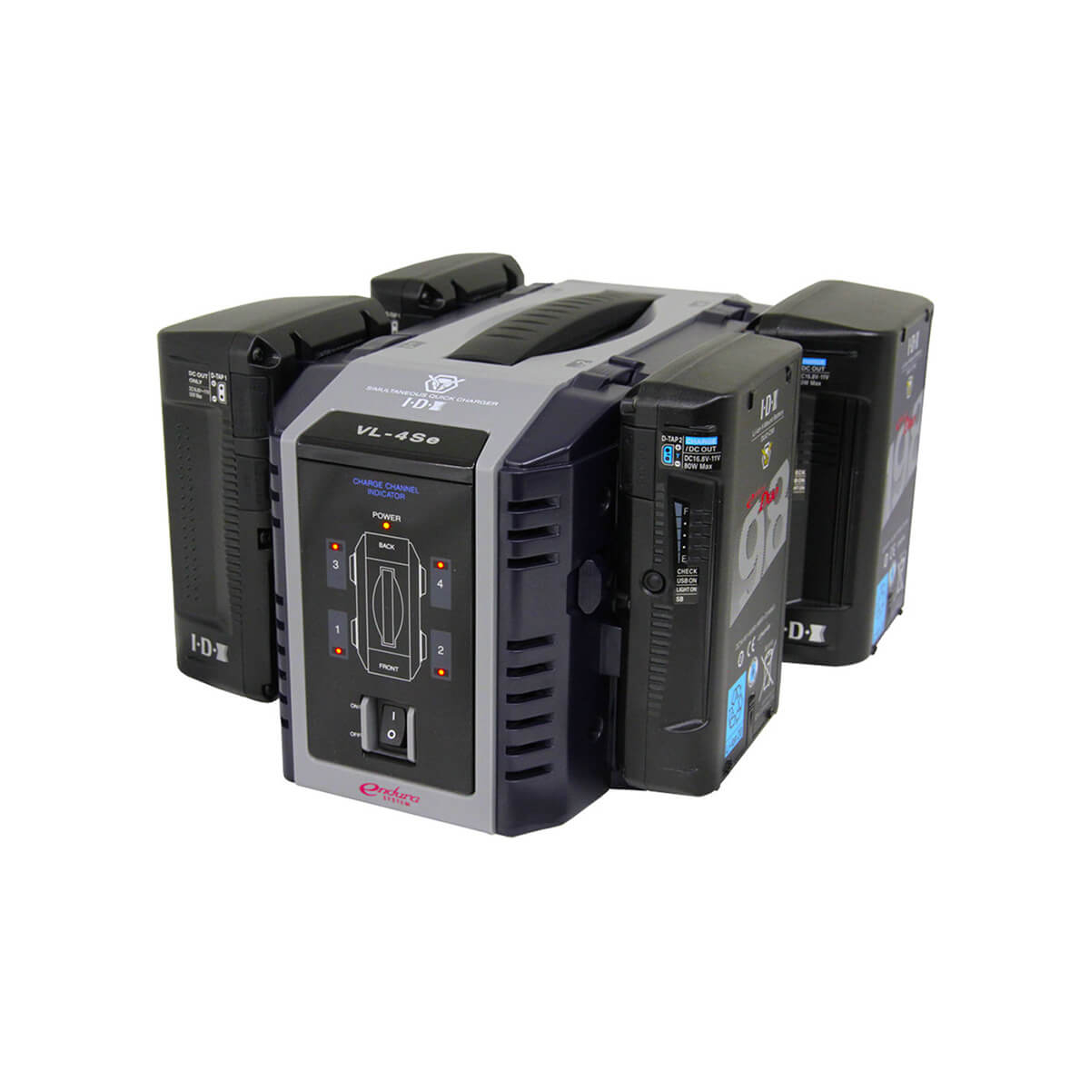 【IDX】4 Channels Simultaneous Li-ion V-Mount Battery Charger