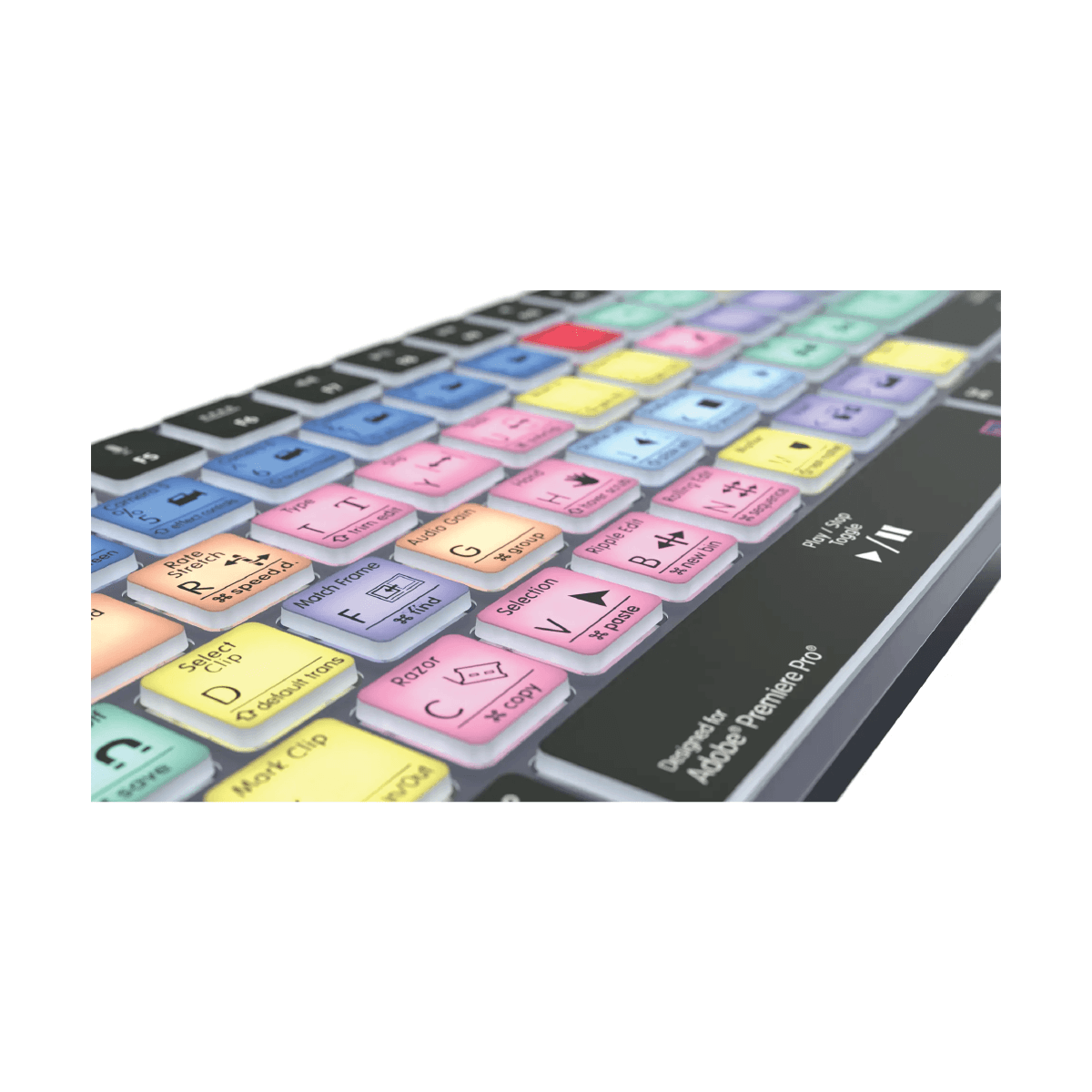 【Logickeyboard】Adobe Premiere Pro CC Titan wireless Backlit Keyboard - Mac