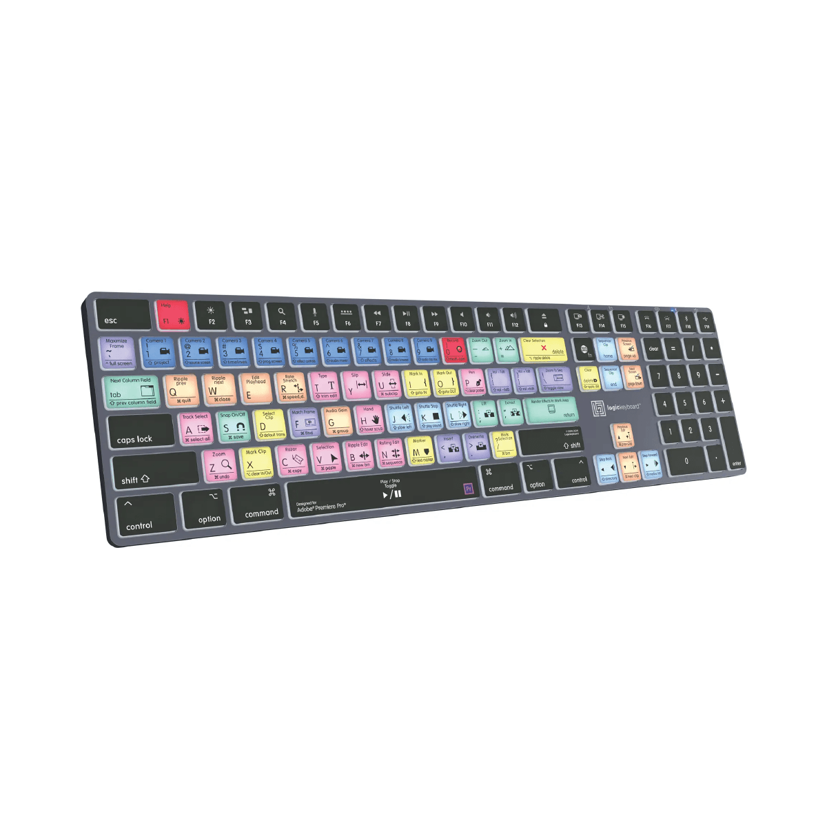 【Logickeyboard】Adobe Premiere Pro CC Titan wireless Backlit Keyboard - Mac