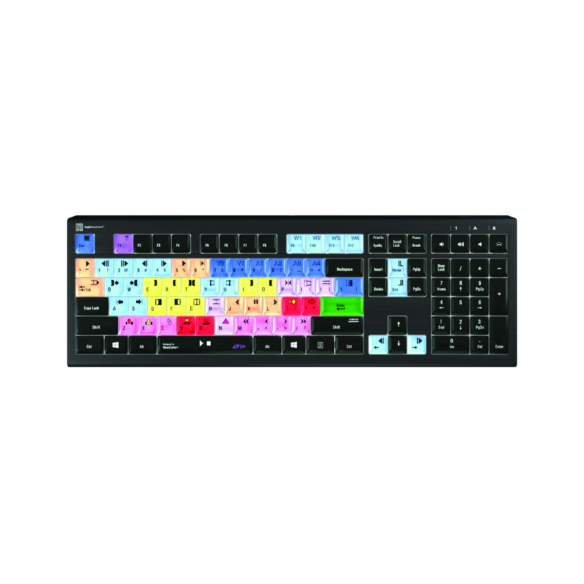 【Logickeyboard】Avid Newscutter Astra2 Backlit Keyboard - windows