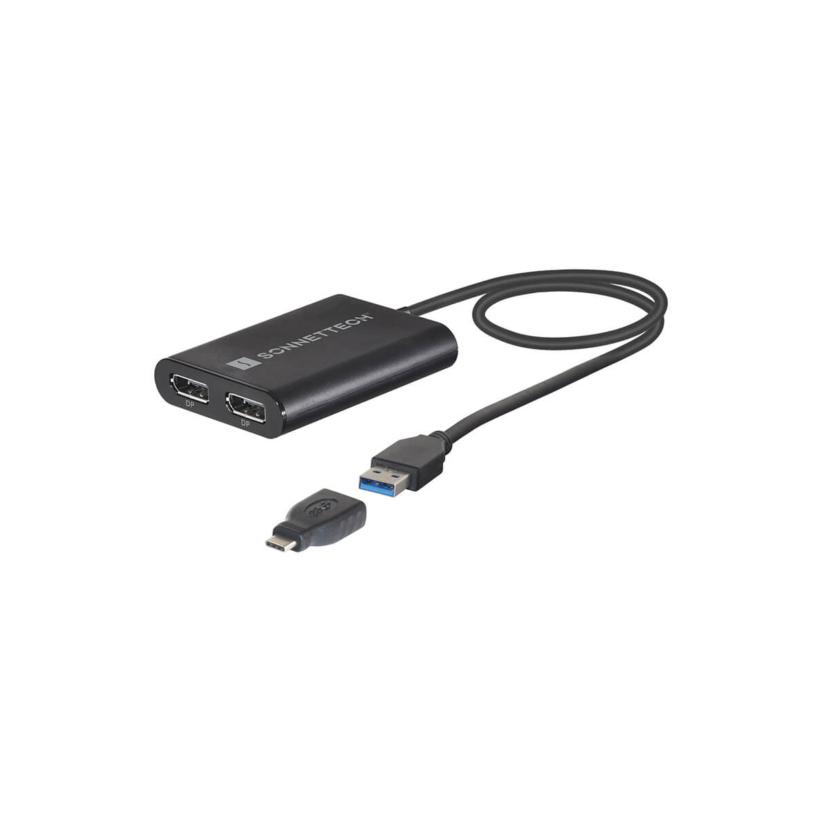 【Sonnet Technologies】DisplayLink Dual 4K 60Hz DisplayPort Adapter