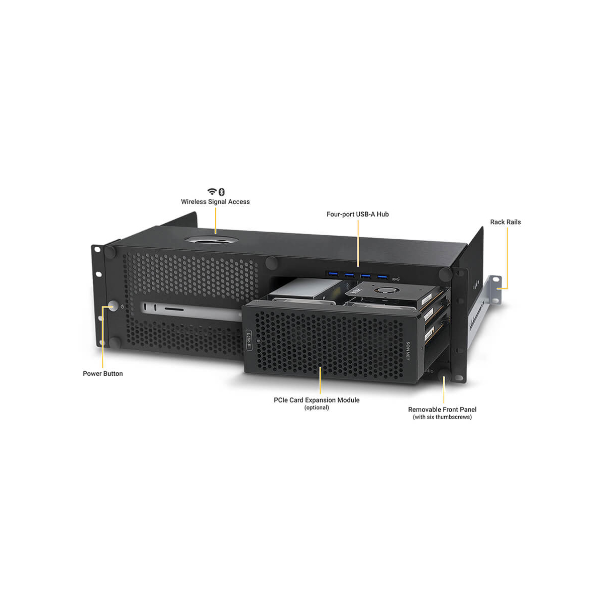 【Sonnet Technologies】xMac Studio Rackmount Enclosure with Echo I Modulefor Mac Studio