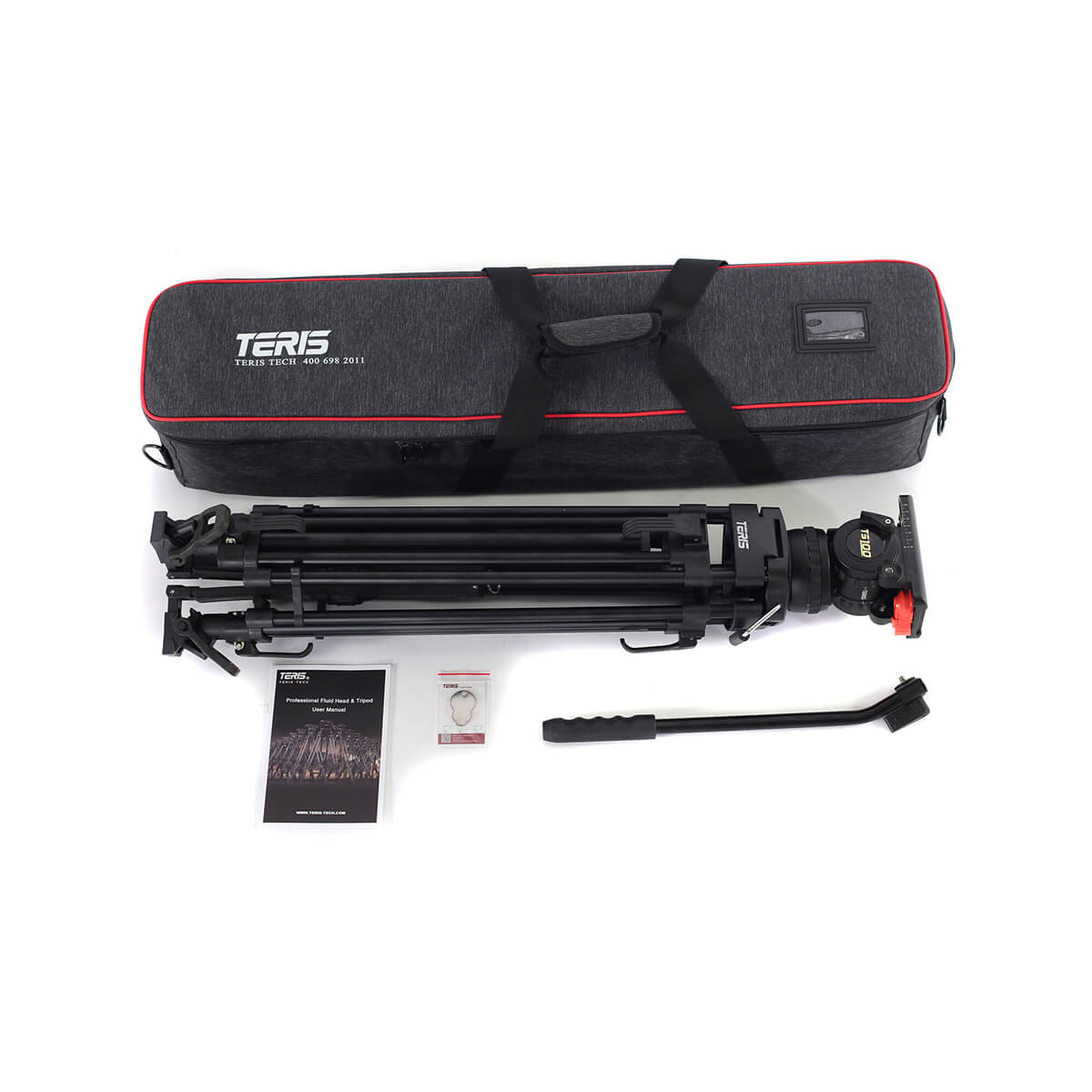 【Teris】TS100CF Fluid Head & Tripod Kit