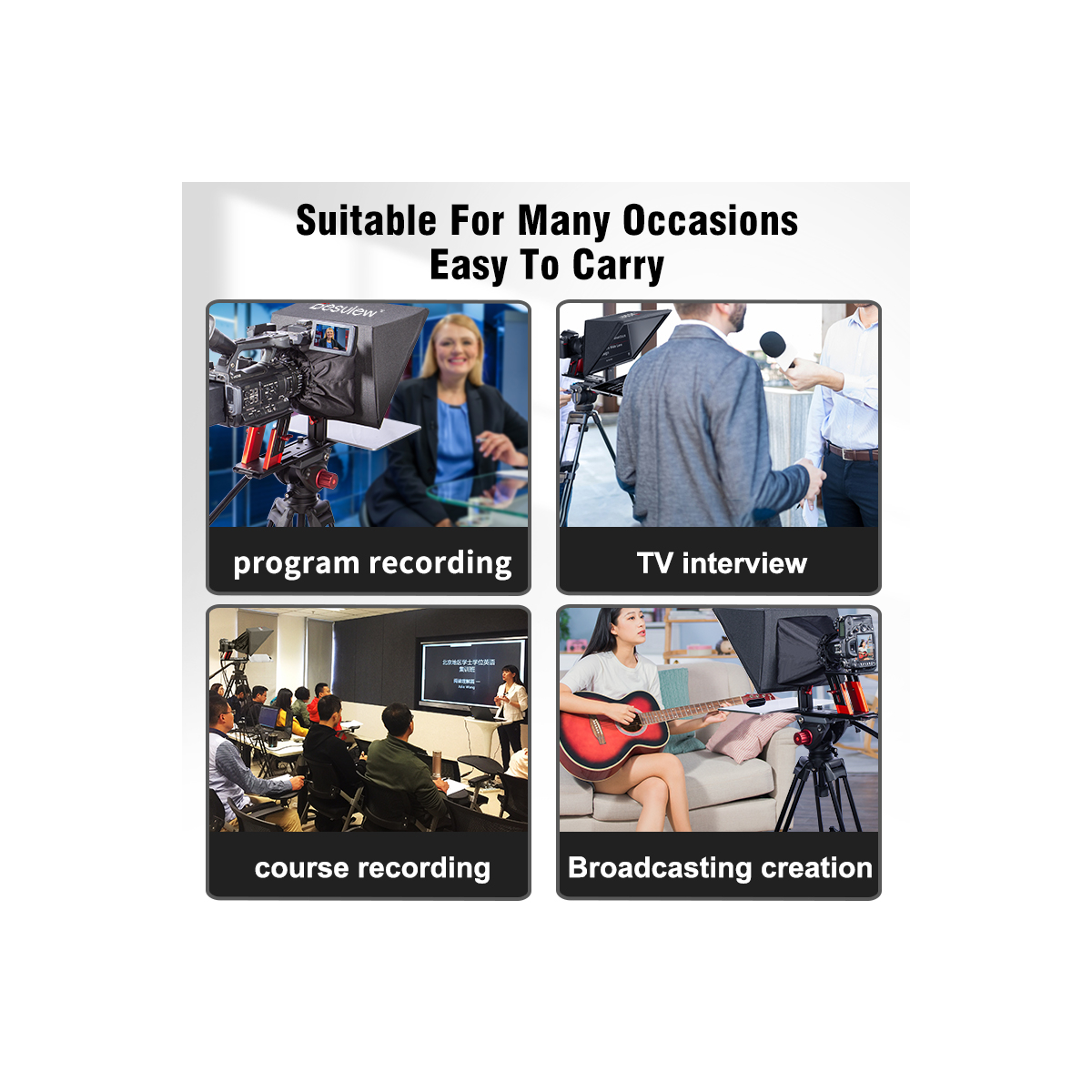 【Desview】TP150 Smartphone/tablet Portable Teleprompter