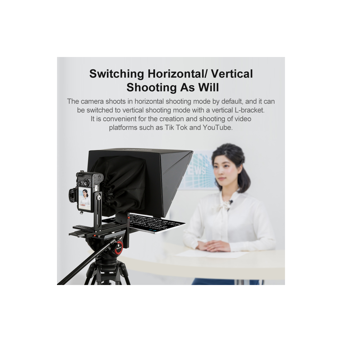 【Desview】TP170 Smartphone/tablet Portable Teleprompter