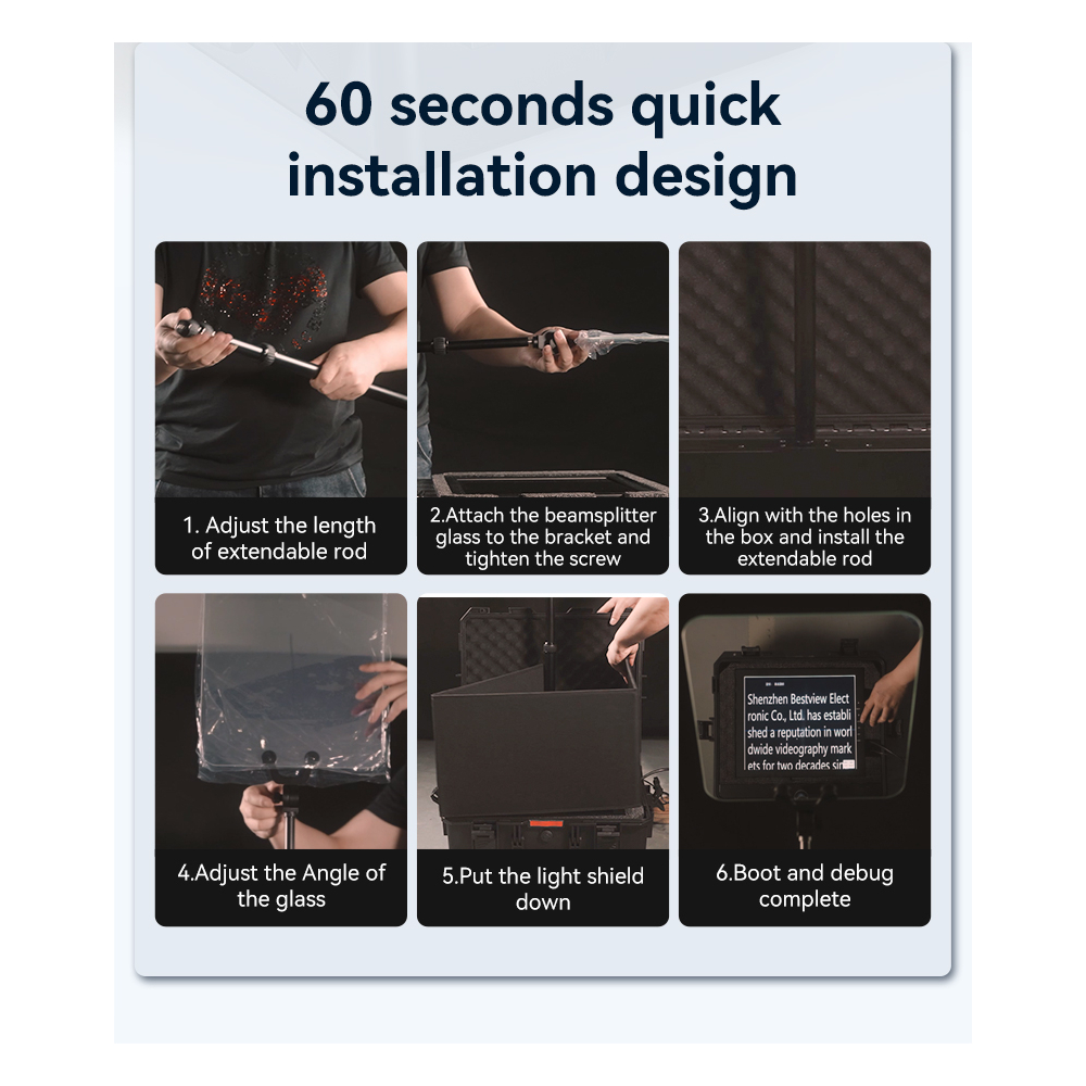【Desview】TP300 19'' Portable Teleprompter