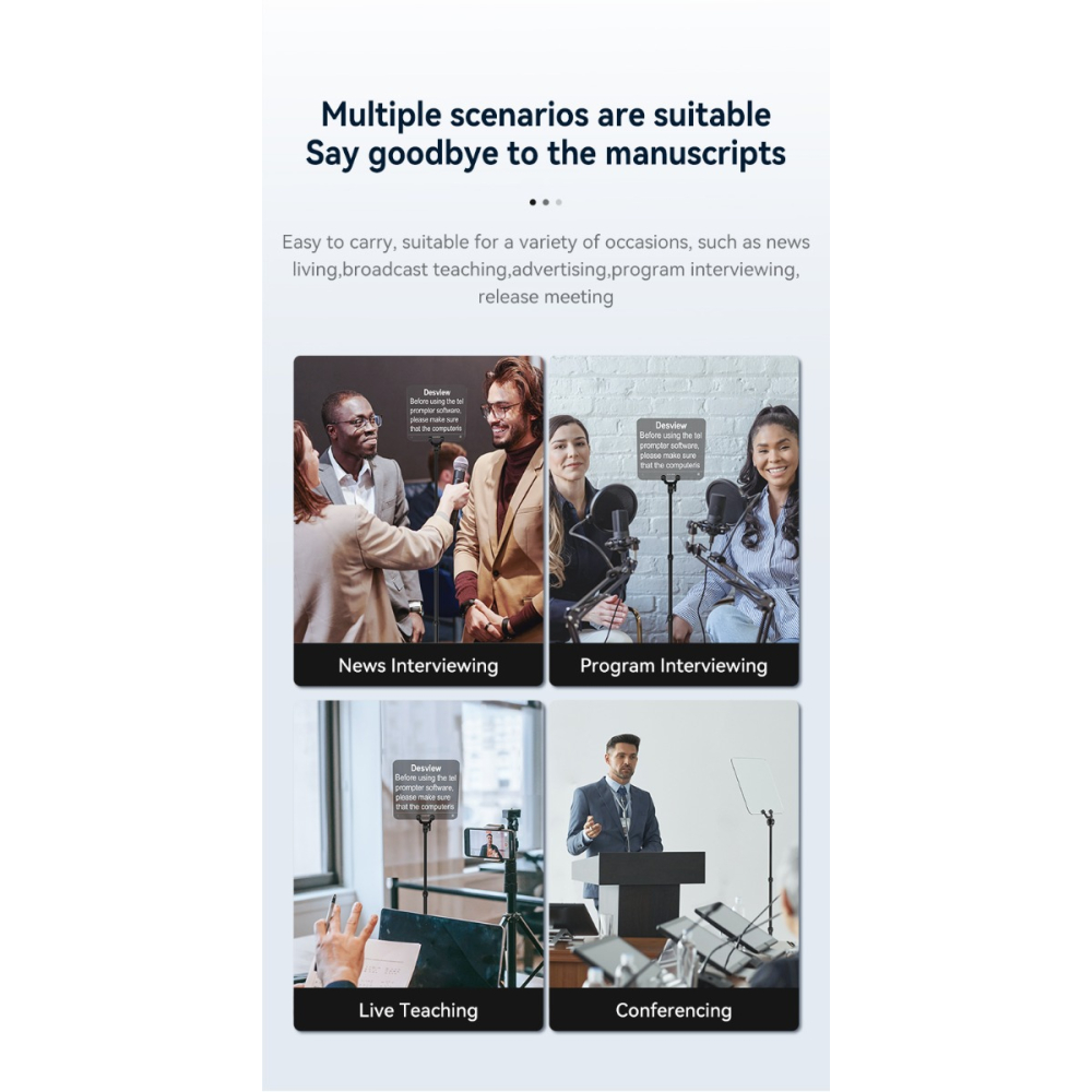 【Desview】TP300 19'' Portable Teleprompter
