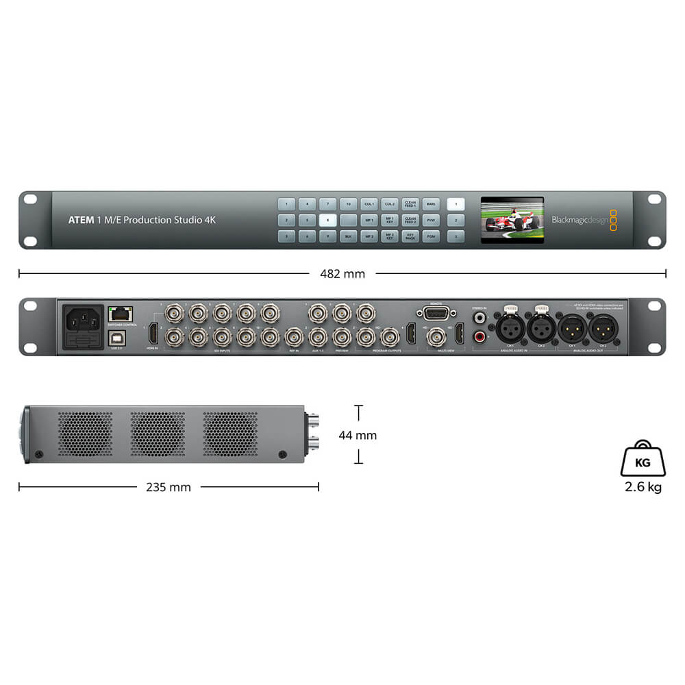 【Blackmagic Design】ATEM 1 M/E Production Studio 4K