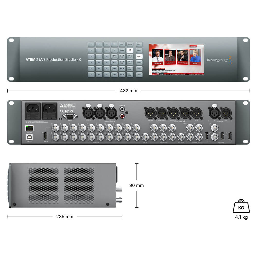 【Blackmagic Design】ATEM 2 M/E Production Studio 4K