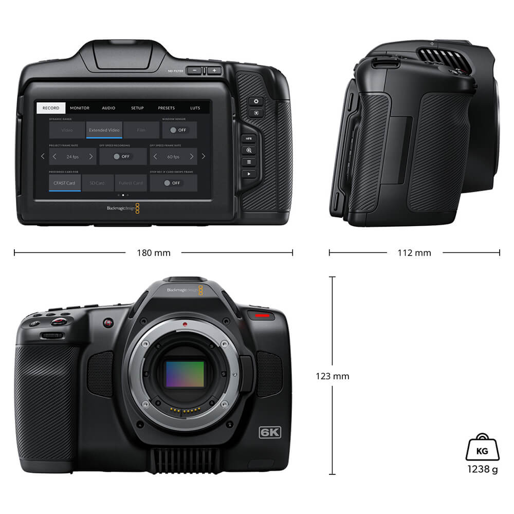 【Blackmagic Design】Pocket Cinema Camera 6K Pro