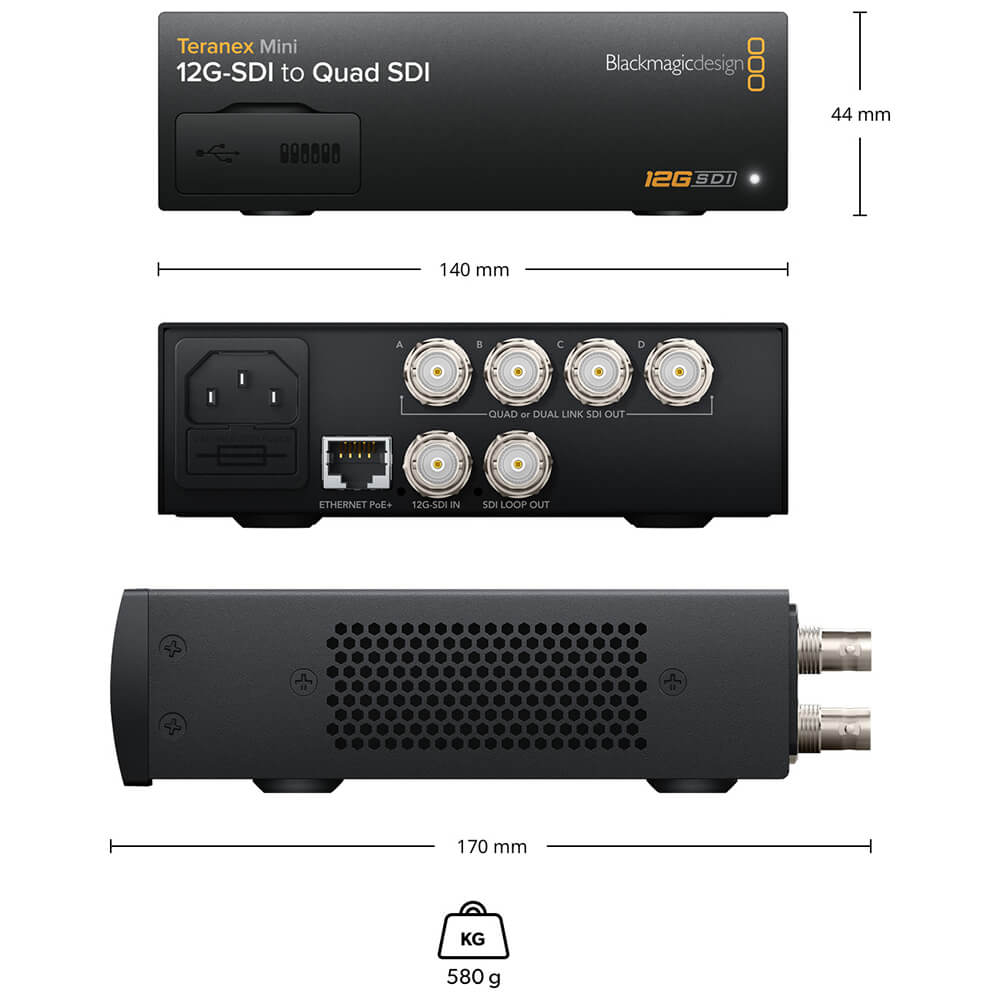 【Blackmagic Design】Teranex Mini - 12G-SDI to Quad SDI