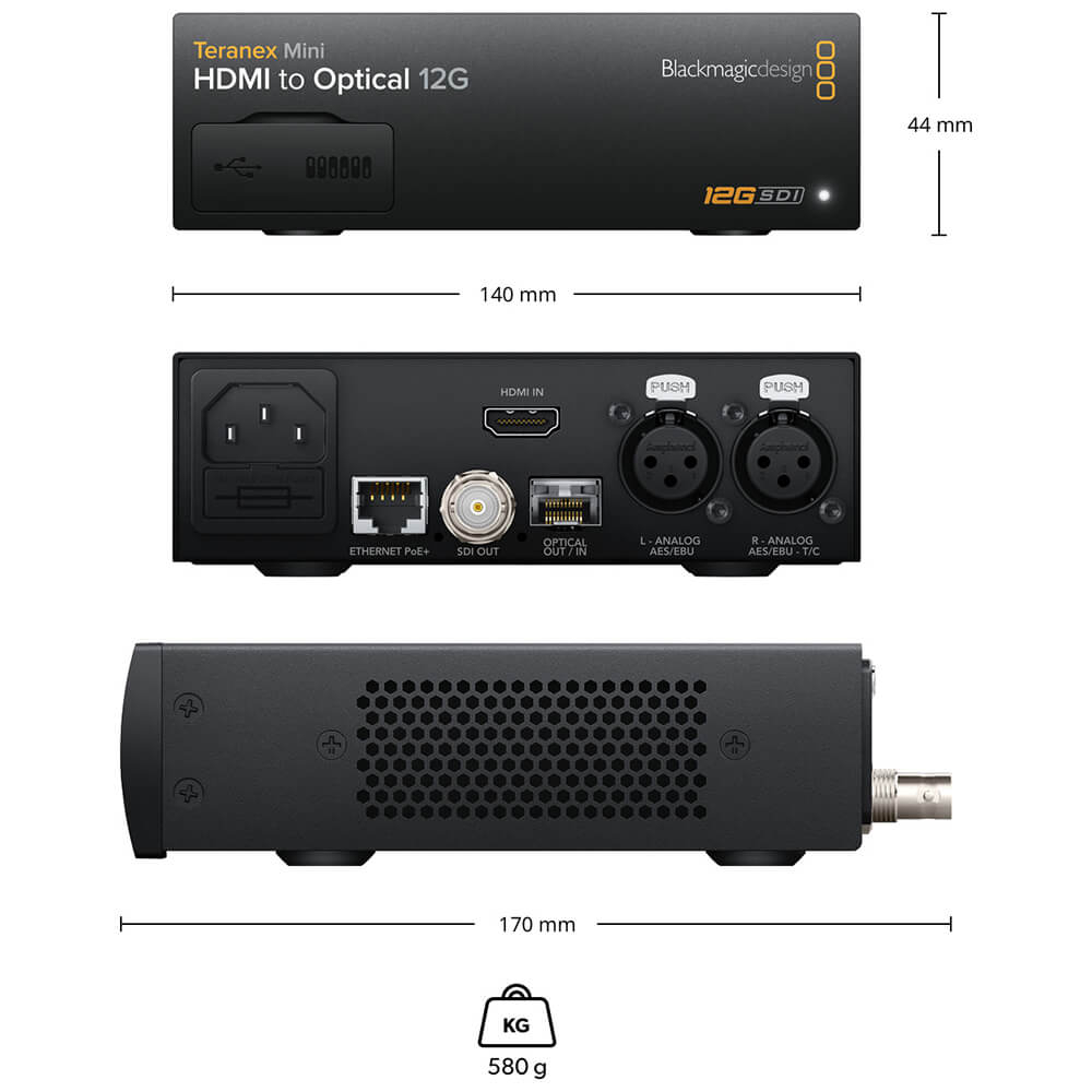 【Blackmagic Design】Teranex Mini - HDMI to Optical 12G