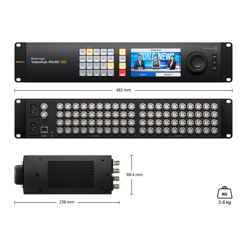 【Blackmagic Design】Videohub 40x40 12G