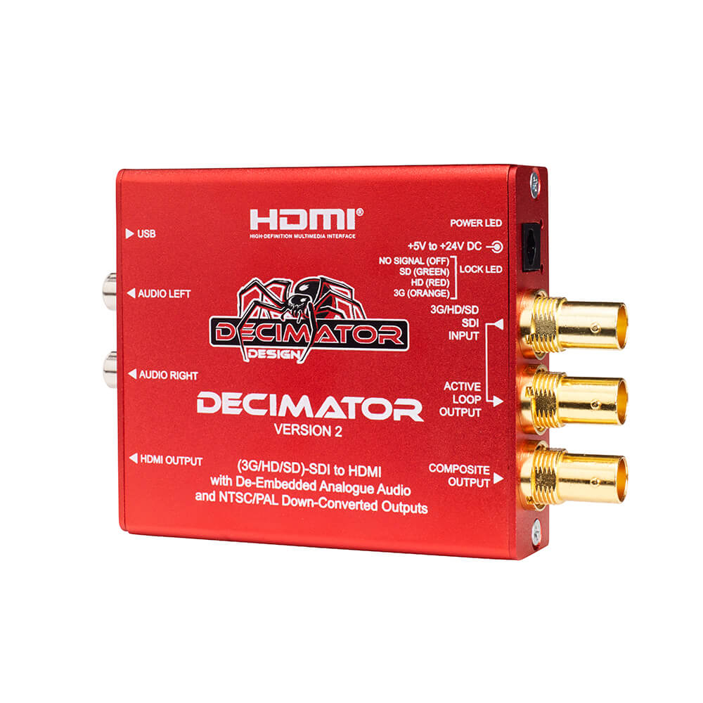 【Decimator Design】DECIMATOR 2 SDI to HDMI with NTSC/PAL DownScaler Converter