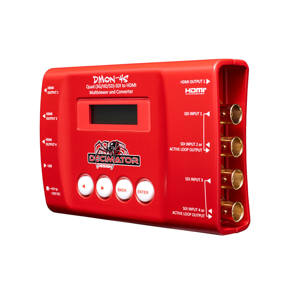 【Decimator Design】DMON-4S Quad SDI to HDMI Converter with MulitViewer