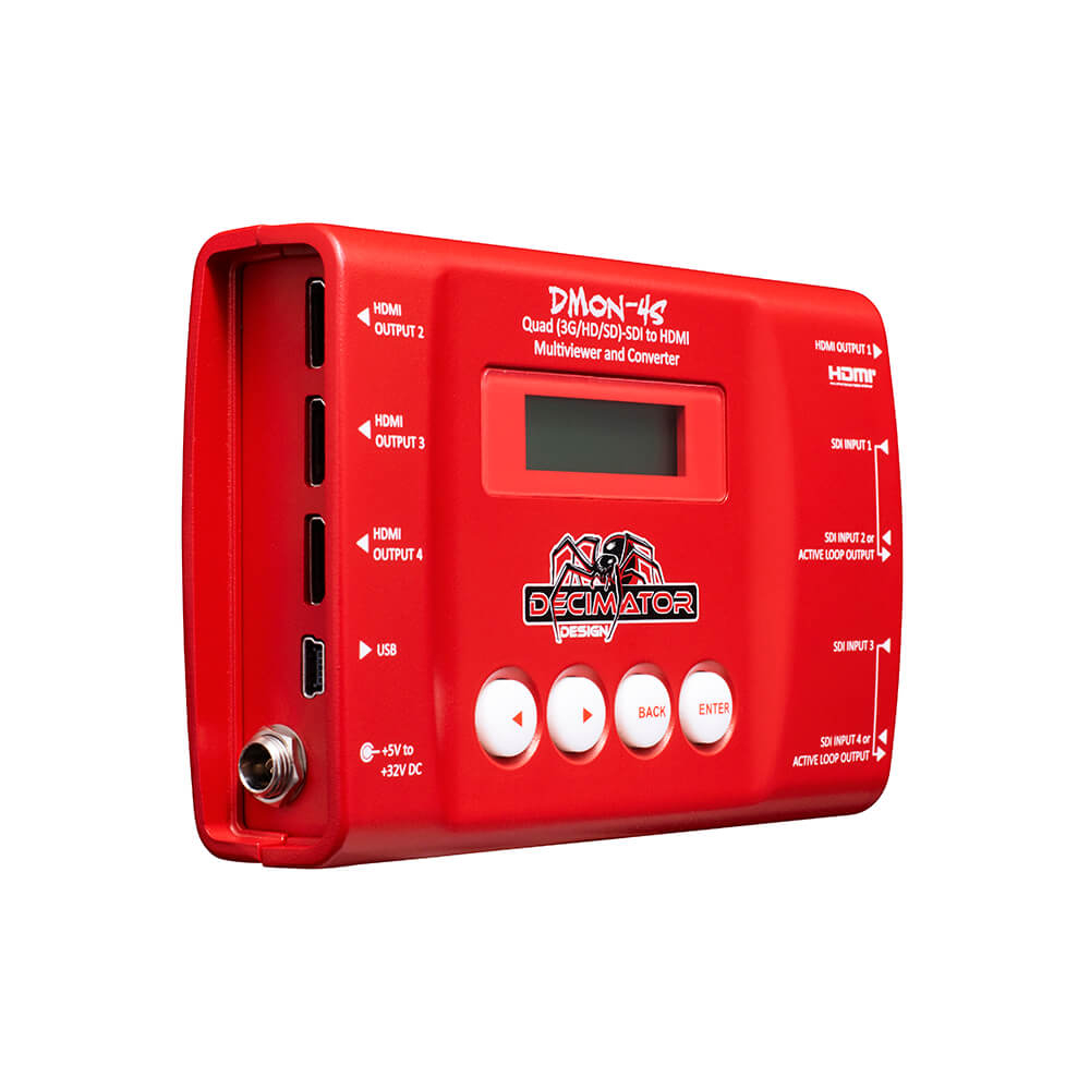 【Decimator Design】DMON-4S Quad SDI to HDMI Converter with MulitViewer