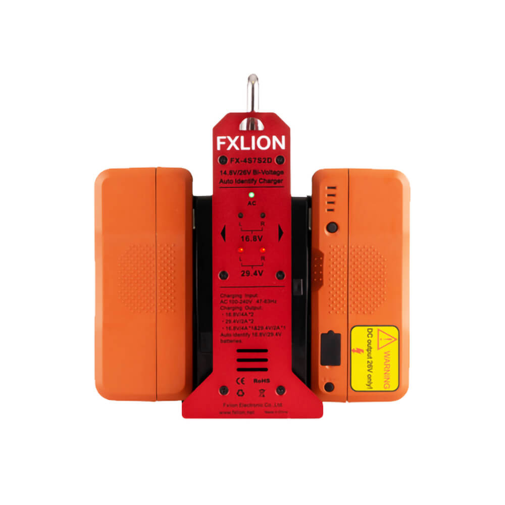【Fxlion】FX-4S7S2D Dual-Channel Automatic Voltage V-Mount Charger