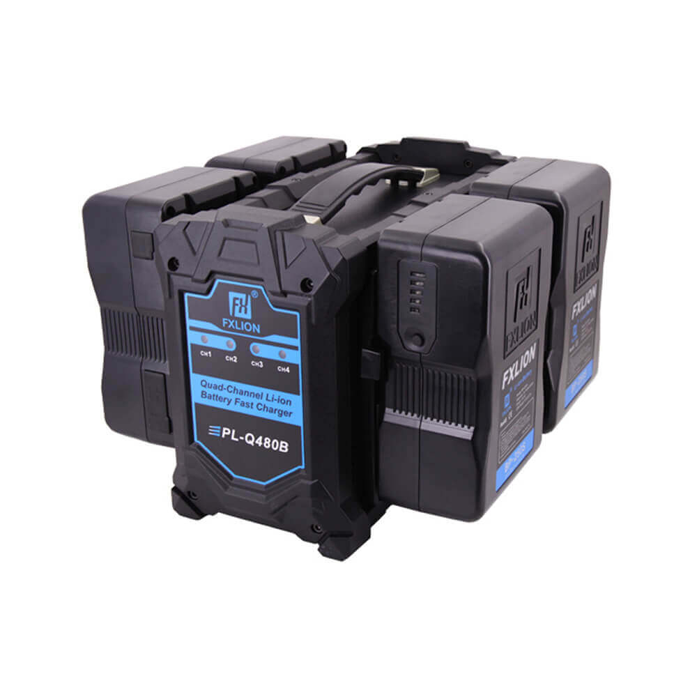 【Fxlion】PL-Q480B 4-Channel V-Mount Fast Charger