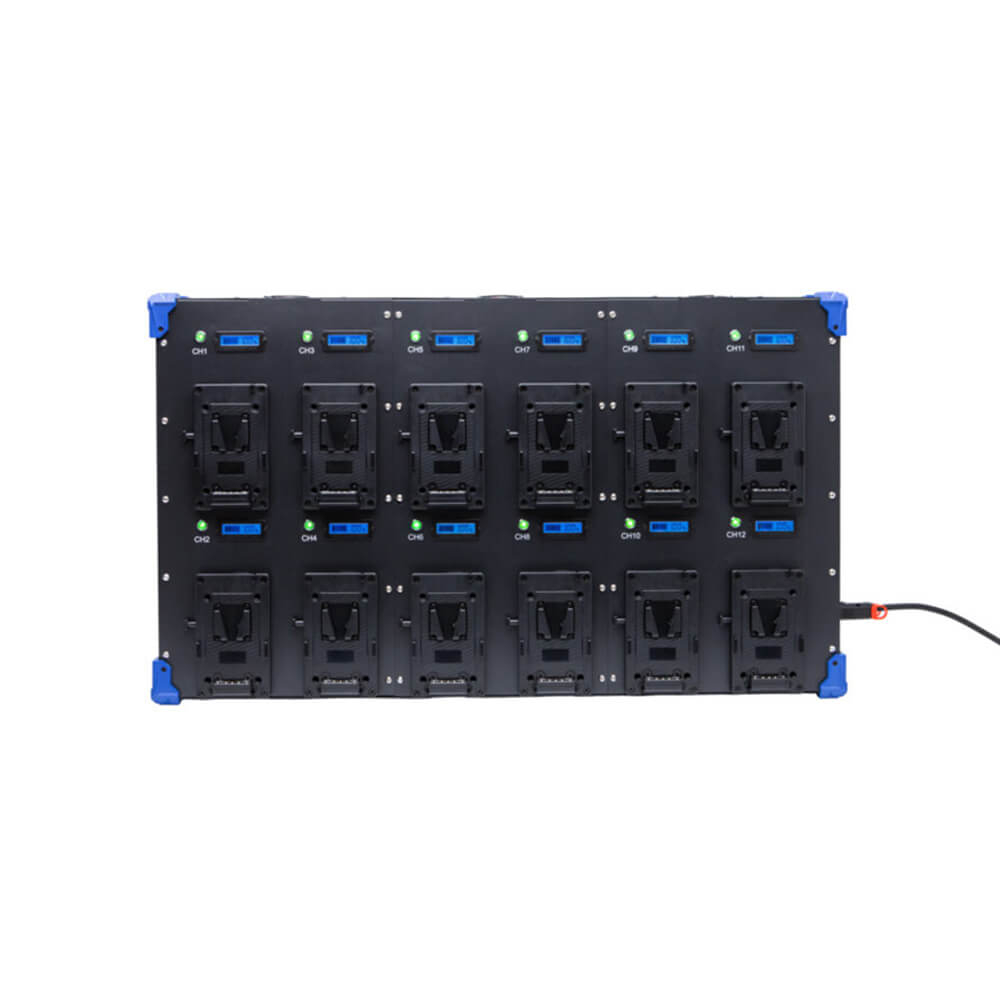 【Fxlion】PL-Q4B12 12-Channel V-Mount Wall Chargers