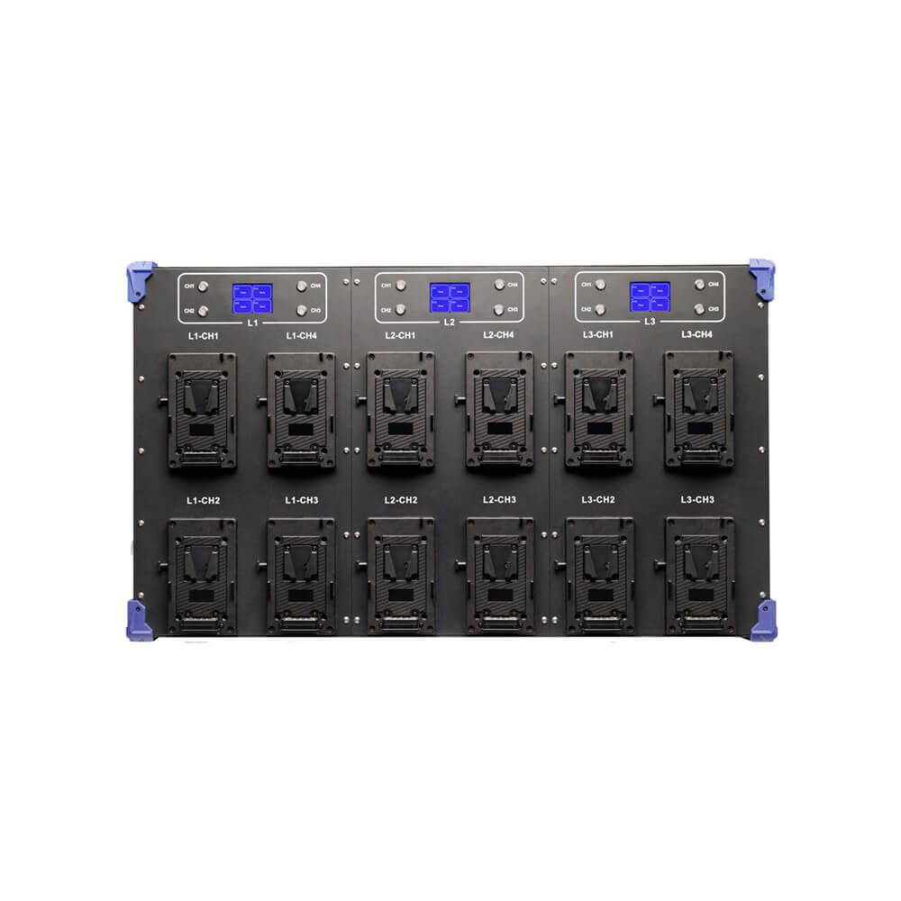 【Fxlion】PL-QBL12 12-Channel V-Mount Smart Wall Chargers