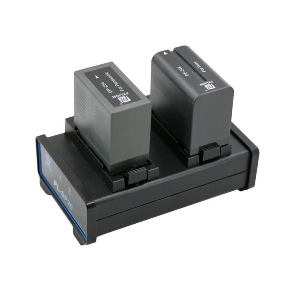 【Fxlion】PL-SP20 2-Channel Battery Charger for Sony NP-F & Panasonic D54