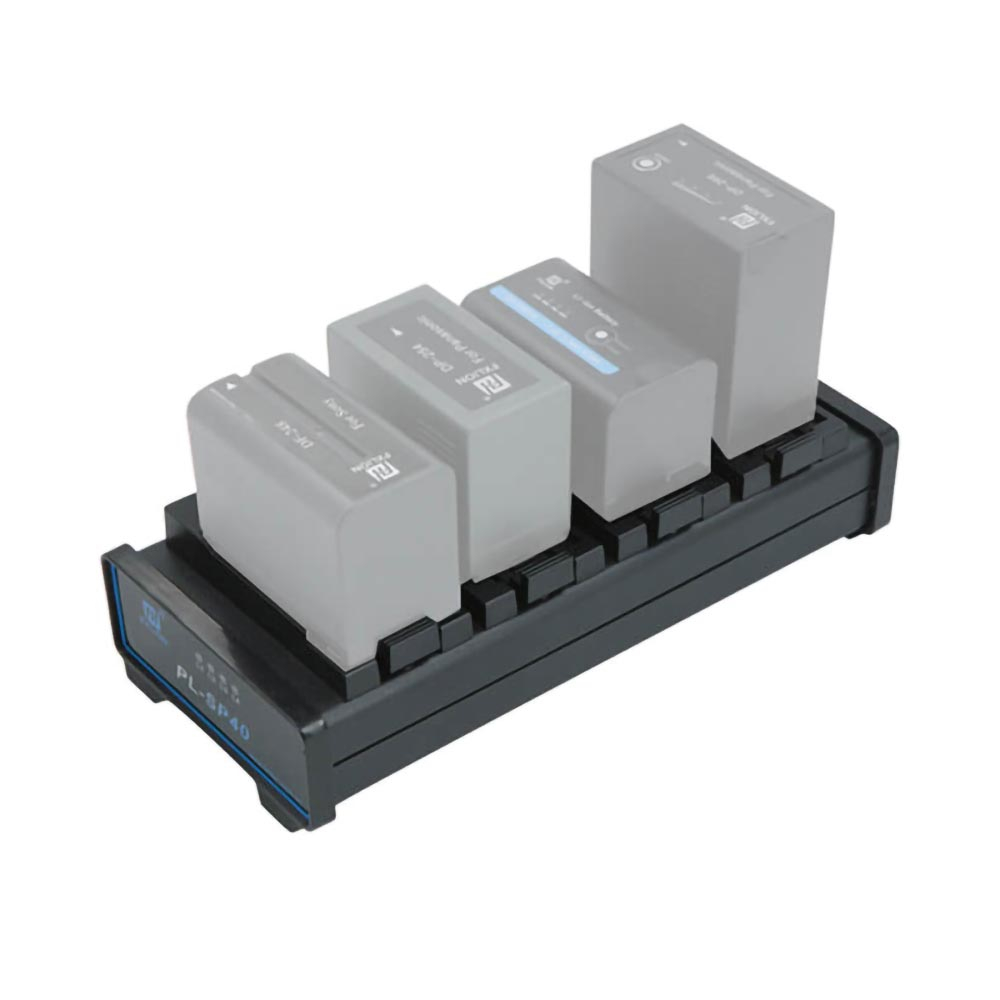 【Fxlion】PL-SP40 4-Channel Battery Charger for Sony NP-F & Panasonic D54