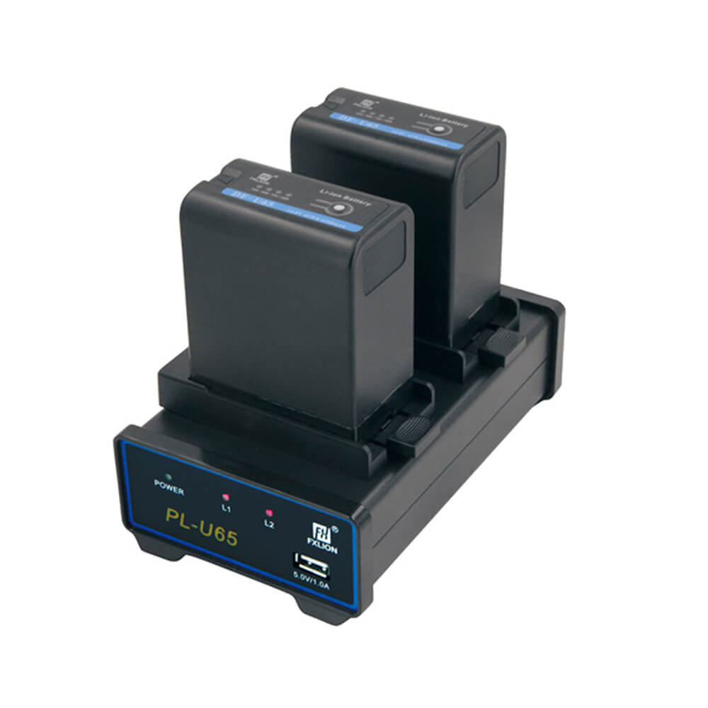 【Fxlion】PL-U65 2-Channel Battery Charger for Sony BP-U